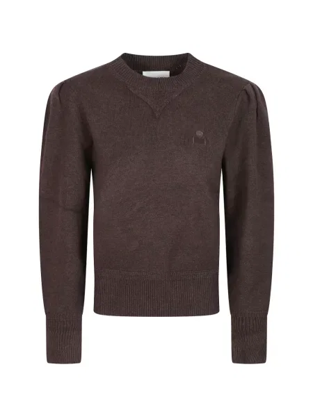 Pulover Isabel Marant cu broderie maro