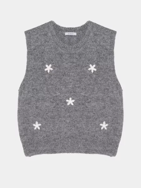 Жилет Braska акрил/віскоза сірий