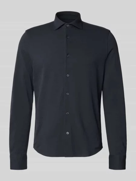 Koszula casual o kroju shaped fit z czystej bawełny Marc O'polo granatowa