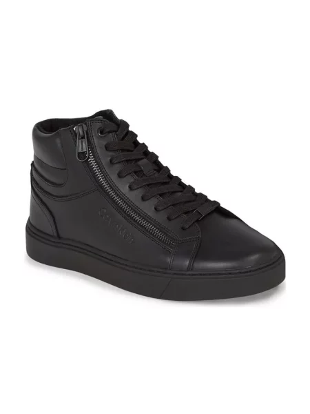 Buty do kostki Calvin Klein skórzane czarne