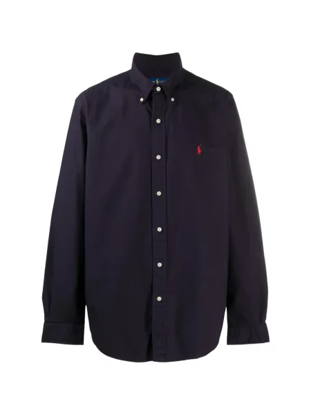 Λινό ριγέ polo Polo Ralph Lauren με κέντημα πράσινο