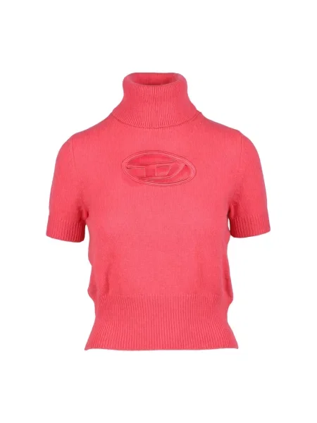 Sweter Diesel z kaszmiru różowy