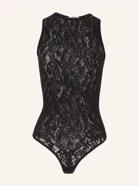 Wolford String Body Kalhotky Infite Rose Net černá