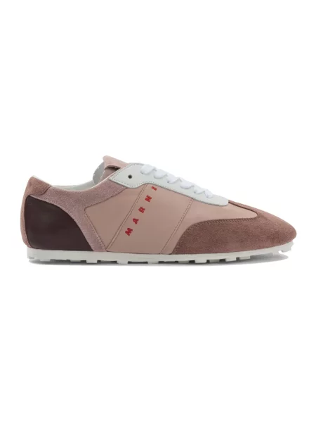 Sneakersy Marni zamszowe retro różowe