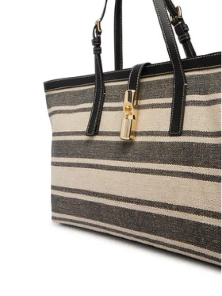 FURLA Shopper táska DEBBY ekrü / tengerészkék