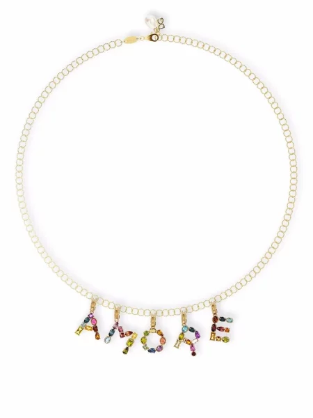 Přívěsek Dolce & Gabbana Rainbow s kamínky žlutý