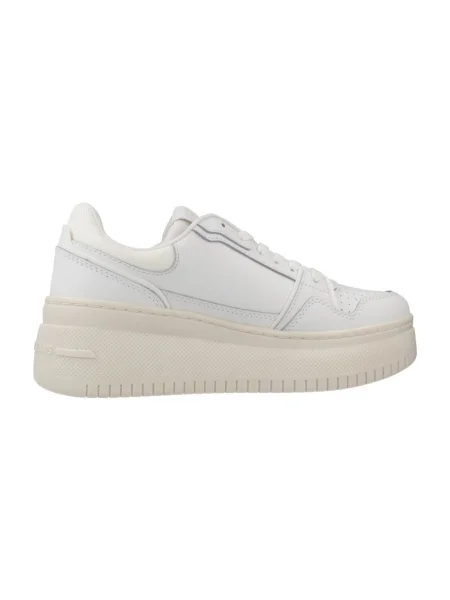 Pantofi Tommy Jeans retro alb