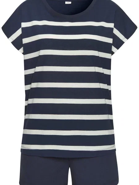 S.Oliver Pantaloni scurți albastru închis / murdar alb