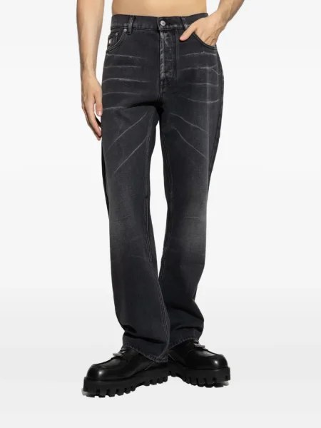 Džíny Moschino s 5 kapsami šedé