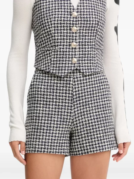 Pantaloni scurți Morgan cu model pepito negru