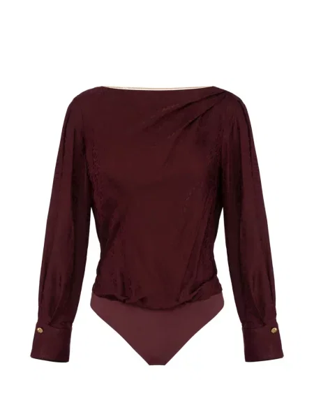 Body Elisabetta Franchi s odhalenými zády s autogramem červený
