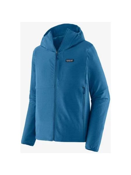 Bluza z kapturem Patagonia Full Zip R1 TechFace M niebieska