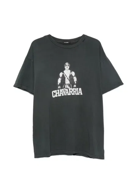 Tricou Willy Chavarria din piele cu imagine gri