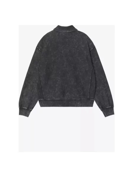 Sweatshirt Carhartt WIP Lambert Polo Sweat Black Moon Wash M czarna