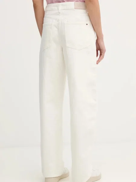 Džíny Tommy Hilfiger high waist béžové