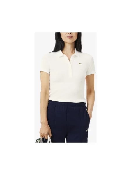 Koszulka polo Lacoste z kołnierzem biała
