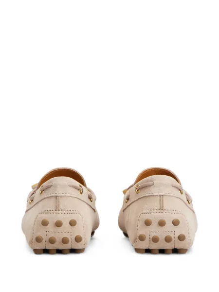 Pantofi loafer Tod's din piele de căprioară roz