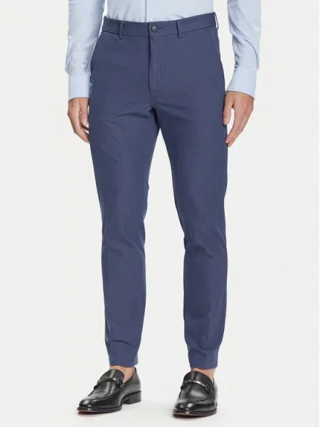 BOSS Pantaloni chino albastru