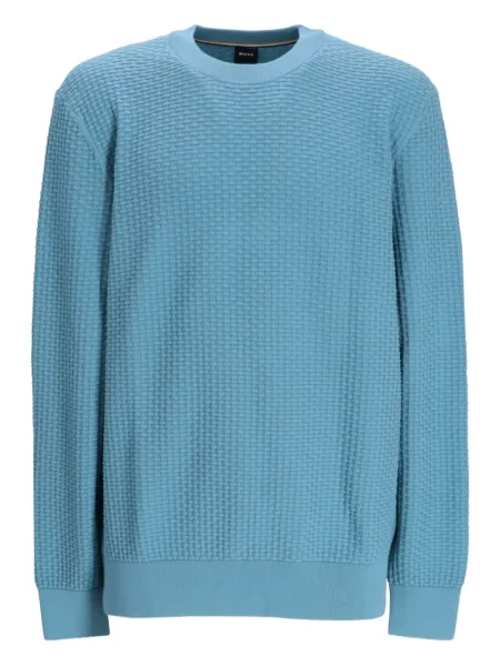 Pulover Boss cu decolteu rotund albastru