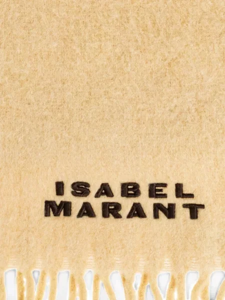 Fular Isabel Marant cu broderie galben