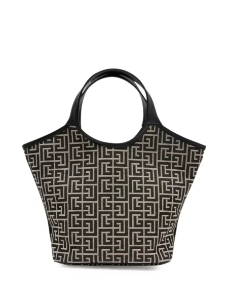 Geantă shopper Balmain din piele negru