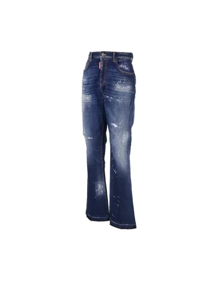 Spodnie Dsquared2 dzwony niebieskie