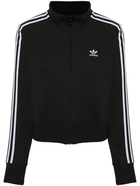 Hanorac Adidas tricotate cu nervuri negru