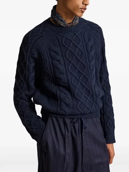 Кариран пуловер Polo Ralph Lauren синьо