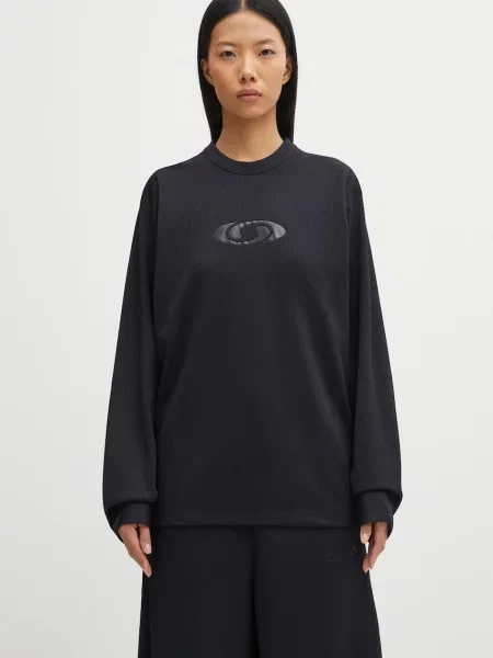 Tricou x Salomon Long-Sleeved Top Washed Black M negru