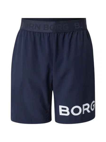 BJÖRN BORG Športne hlače temno modra bela