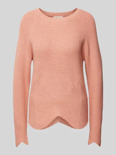 Sweter z dzianiny z okrągłym dekoltem model ‘Claura’ Free/quent
