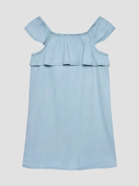 Дитяча Сукня міді GUESS Kids ліоцелл блакитний