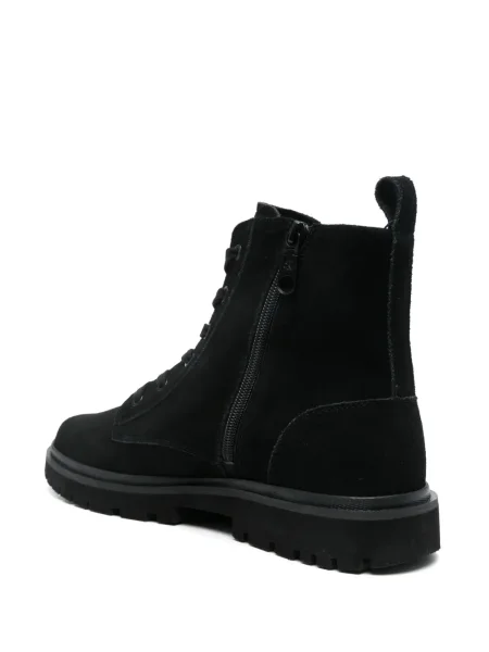 Botine Calvin Klein Jeans din piele de căprioară negru