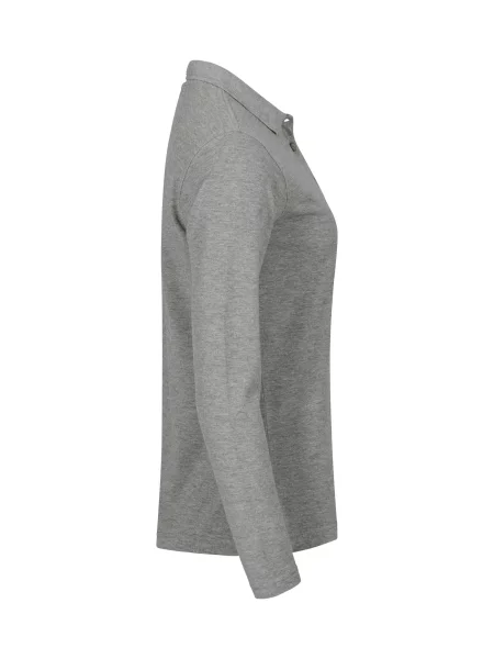 Clique Manhattan L/S Polo z długim rękawem Grey Mélange szara