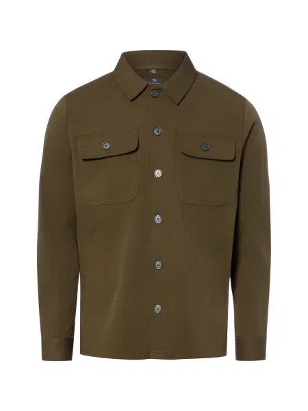 Nils Sundström koszula typu overshirt Mężczyźni Regular Fit S zielony