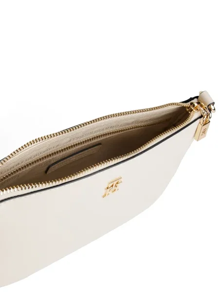 Geantă Tommy Hilfiger din piele bej