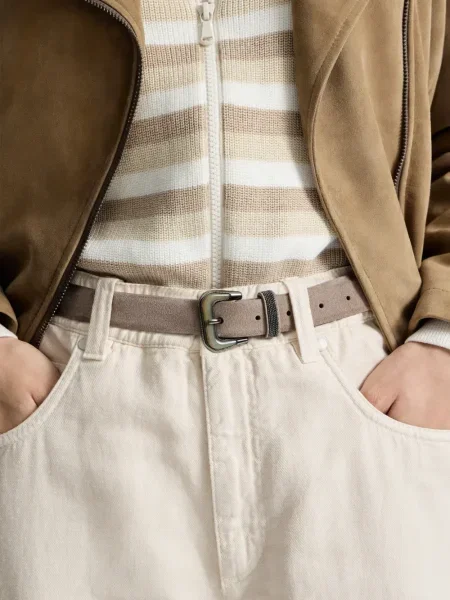 Remen Brunello Cucinelli od brušene kože