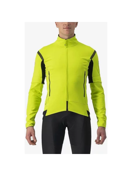 Castelli Perfetto RoS 2 Rosso Corsa GORE-TEX INFINIUM™ kurtka z odpinanymi rękawami limonkowo-szara S szara