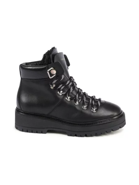 Botki Tommy Hilfiger skórzane czarne