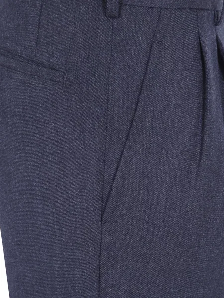 Pantaloni Comme Des Garçons de lână albastru