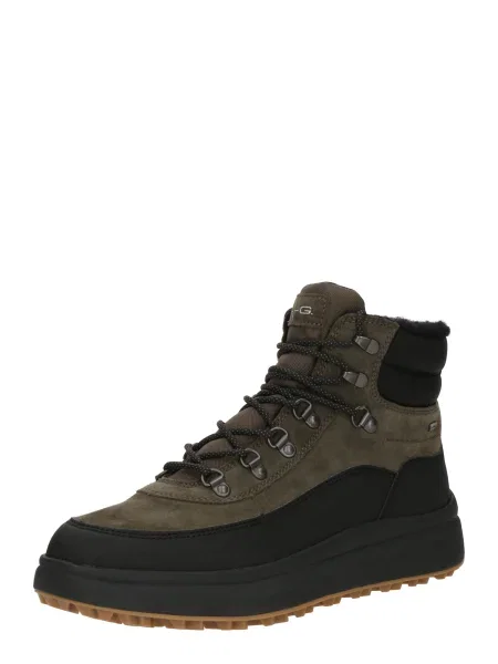 Khaki kotníková obuv Geox Granito + Grip B A zelené