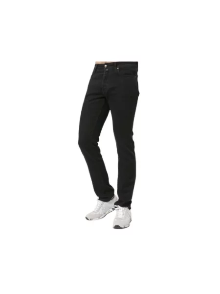 Jeansy straight leg Jacob Cohen czarne
