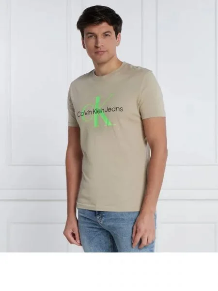 CALVIN KLEIN JEANS Póló bézs