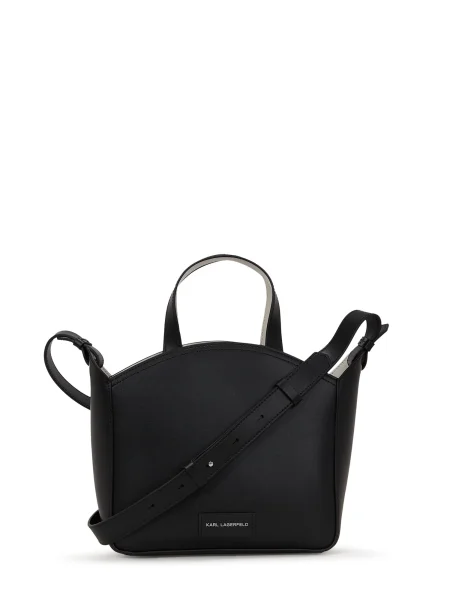 Pisemska torbica Karl Lagerfeld z žeblji črna