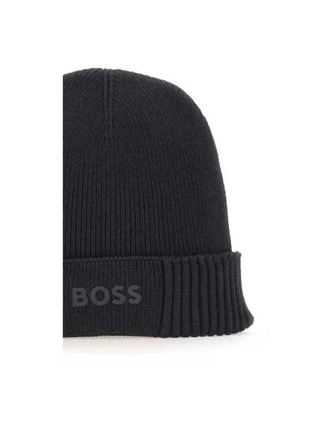 Boss Green czapka z domieszką wełny BOSS GREEN czarny