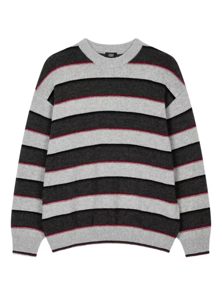 Pulover Studio Tomboy de lână cu dungi gri