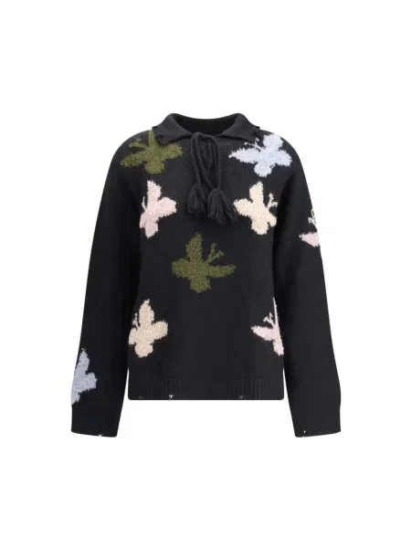 Sweter Baziszt wełniany niebieski
