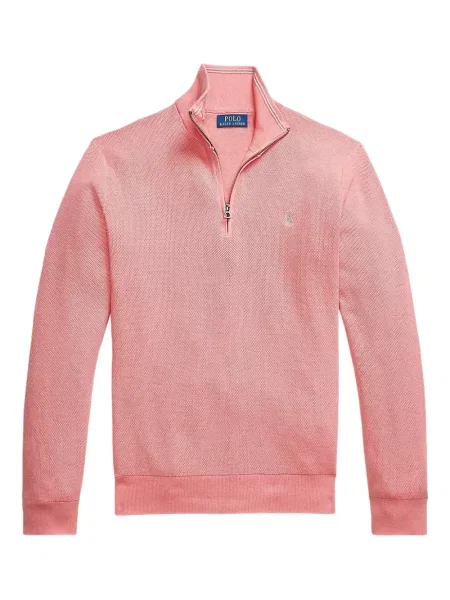 Дълго мрежеста тениска Polo Ralph Lauren с кръгло деколте зелено