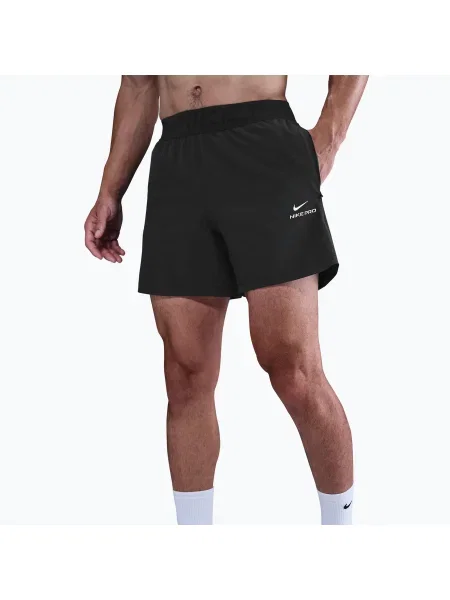 Pantaloni scurți pentru bărbați Nike Pro Training Dri-Fit 6" black/white alb