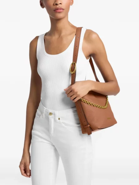 Велурен пуловер Michael Michael Kors розово